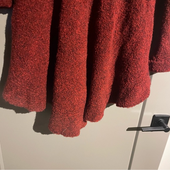 Lafayette 148 Extra Fine Wool Burgundy Long Line Draped Cardigan Sz Med Mobwife - Picture 9 of 12